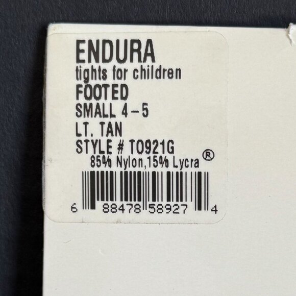 Bloch Childrens Footed Tights Small 4-5 Lt. Tan Nylon/Lycra Durable & Comfortabl - Picture 2 of 6